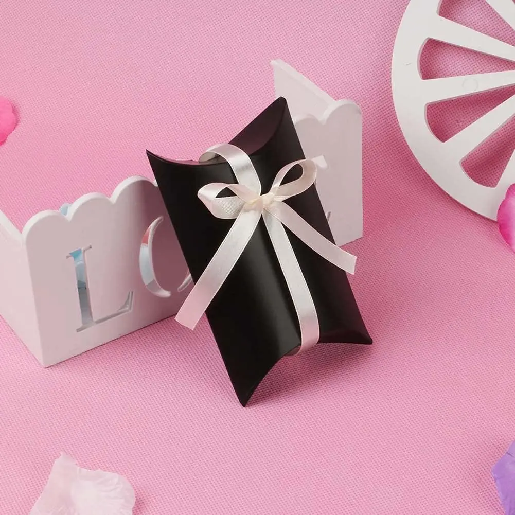 10 Stück 6 x 9 cm Kraftpapier-Kissen-Süßigkeitsbox, faltbare Geschenkbox für kleine Schmuckaufbewahrung, Halloween, Weihnachten, Gastgeschenke, Verpackung – Detail 6