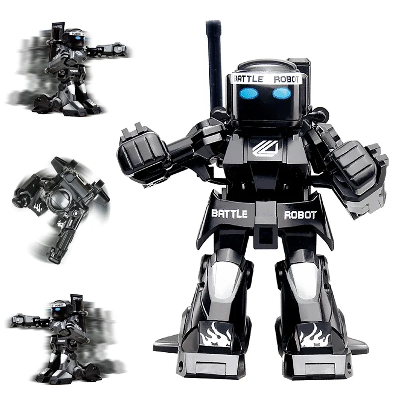 RC Robot Battle Boxing 2.4G Remote Control Light Sound Effects Humanoid Fighting Robot with 2Control Toys for Boys