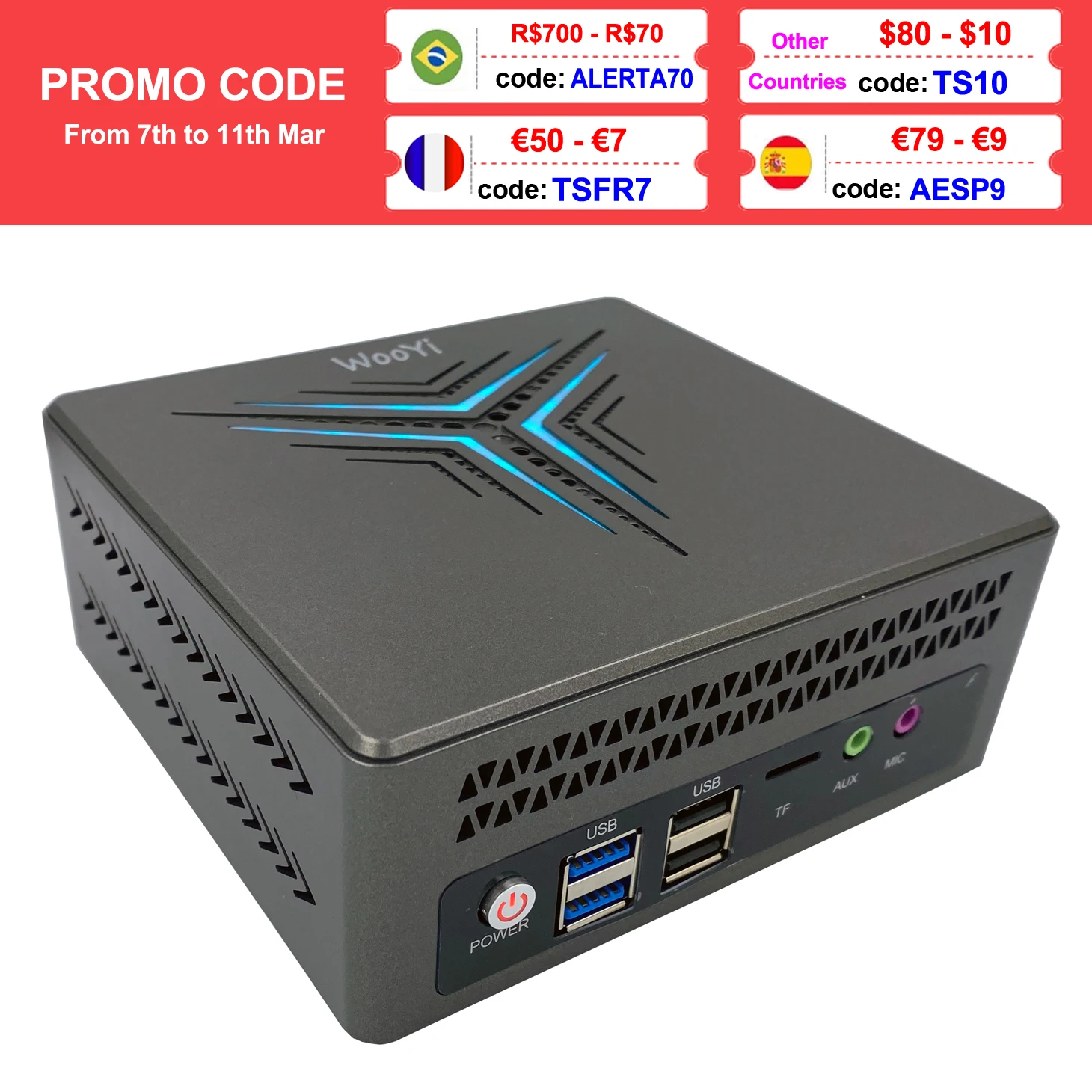 WooYi JK01 Мини ПК Intel 11th Celeron N5095 8 ГБ/16 ГБ 256 ГБ/512 Гб Windows 11 Pro игровой компьютер HDMI VGA DP