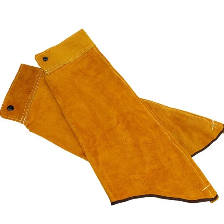 1 Pair Leather Welding Work Sleeves,Button Closure,Heat & Flame Resistant Arm Protection Sleeves for Welding,Automobile сварщика