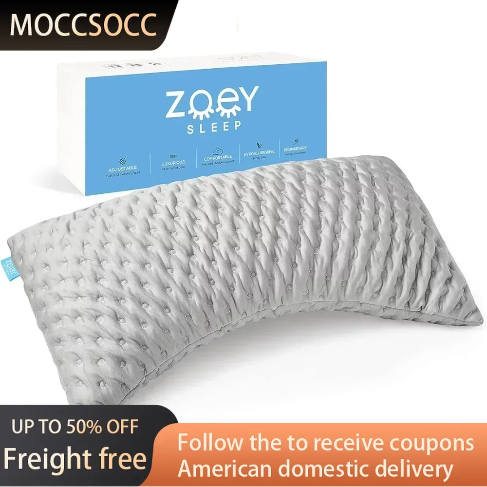 

Adjustable Memory Foam Side Pillow Back or Stomach Sleeper Pillow for Neck and Shoulder Pain Freight Free Sleeping Pillows Home