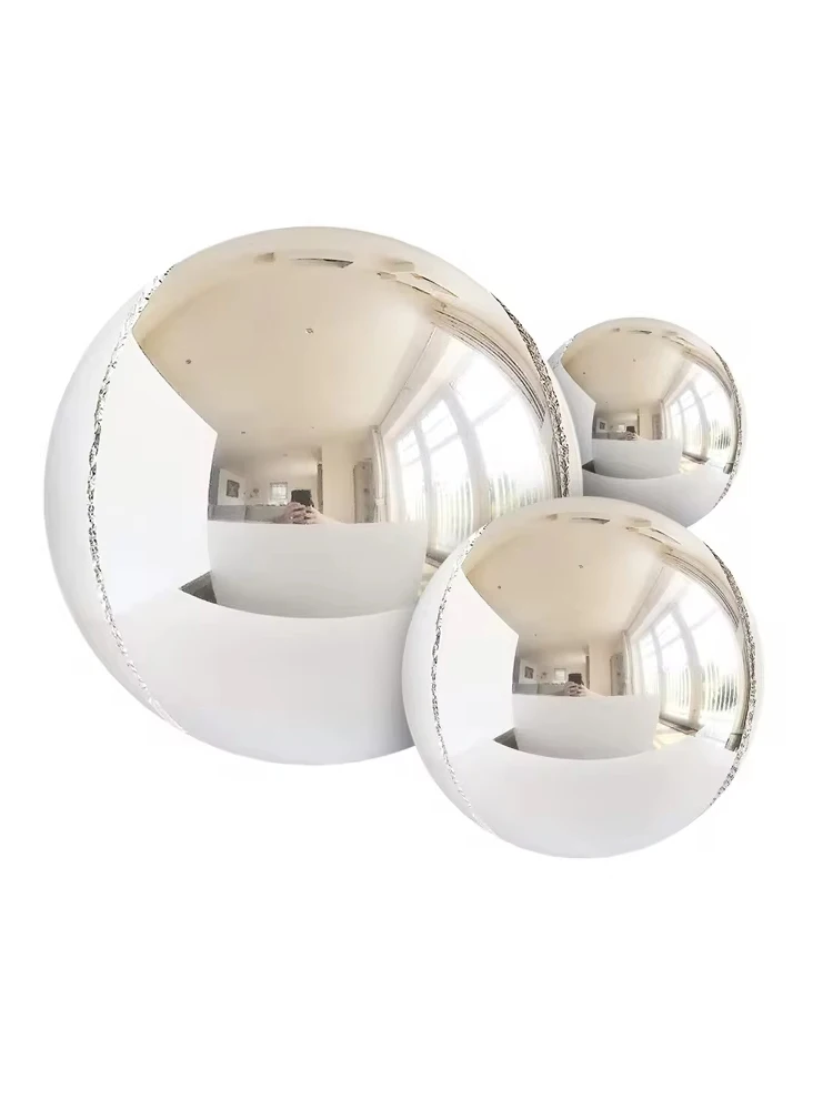 14 Stück Silber Schwarz Folienballons Mylar-Luftballons 22 Zoll 15 Zoll 10 Zoll 4D Runde Luftballons Große metallische Luftballons Chromballons Dekor – Detail 1
