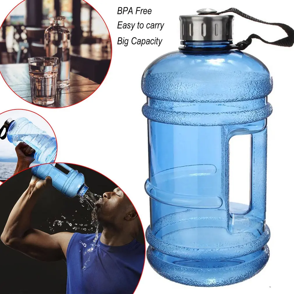 2.2L Portable Size PETG Large Capacity Water Bottle With Handle Outdoor Gym Training Sports Workout Drink Bottle Shaker