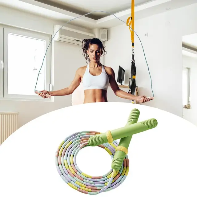 Beaded Jump Rope Skipping Beaded Workout Rope Portable Beaded Speed Jump Rope Gym Jump Rope For Kids Adults Boys And Girls 4