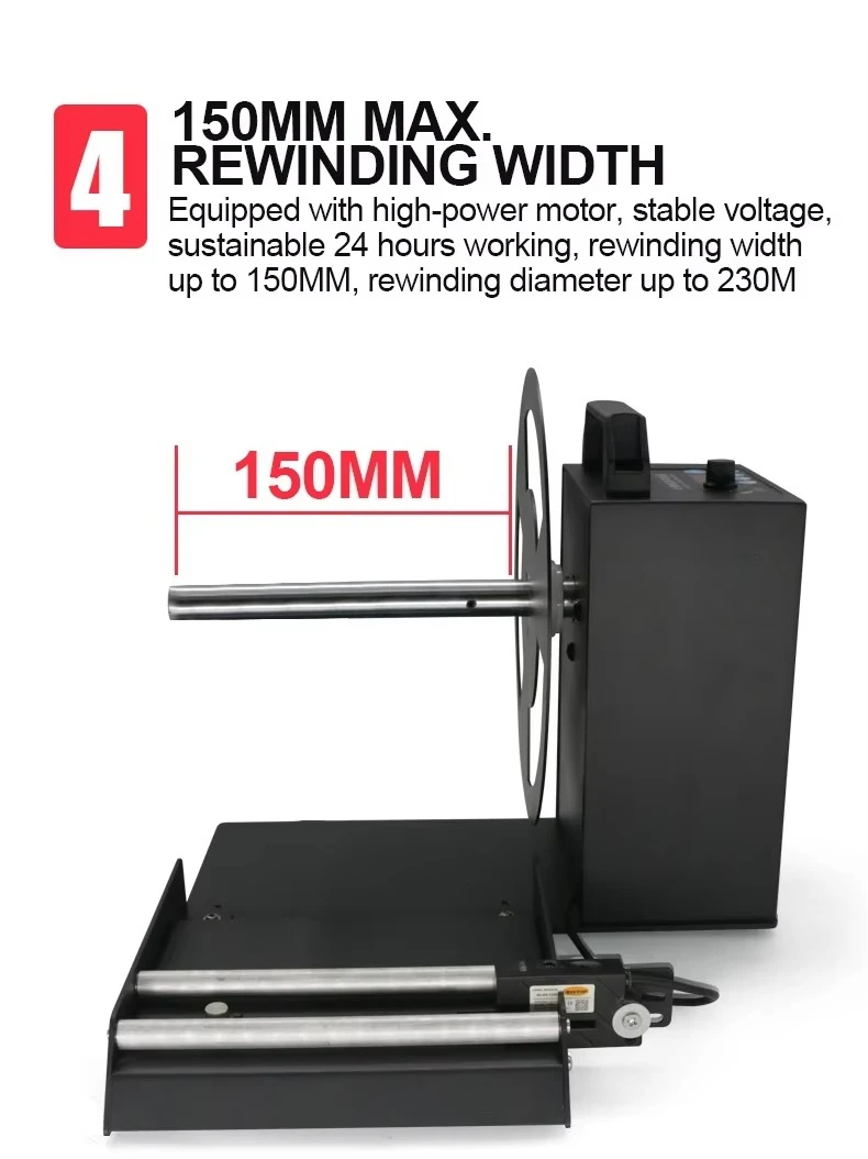 Label Rewinder with Counter Automatic Label Counter Rewind Unwind Winding Label