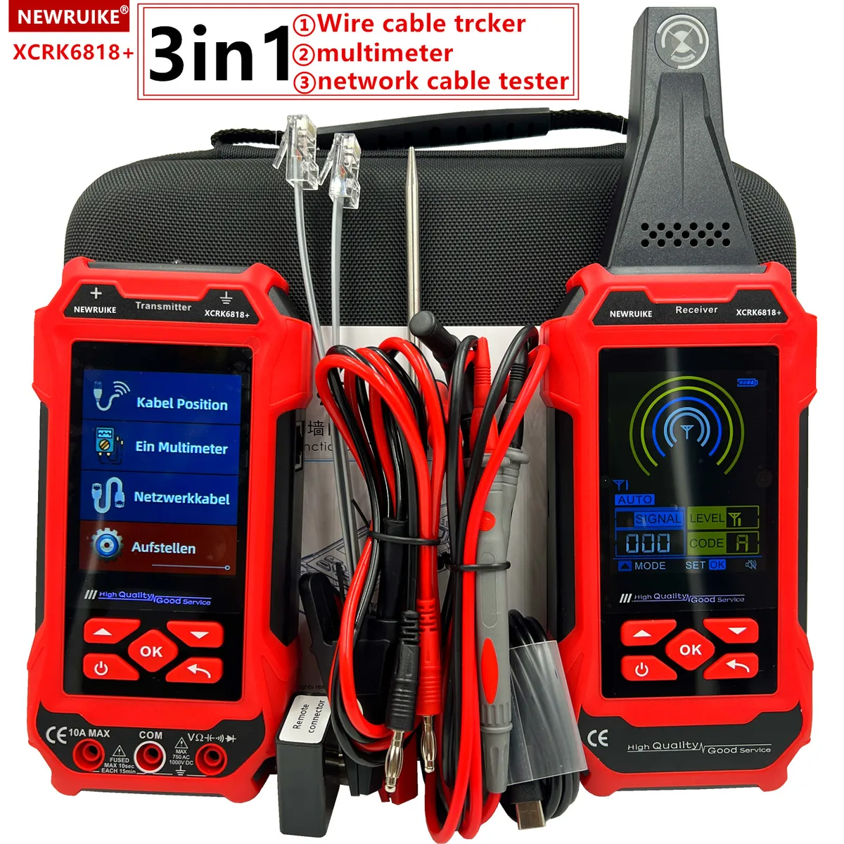 MY6818 Professional Wire Cable Tracker Metal Pipe Locator Detector Tester Line Tracker MS6818 Wire Finder xcrk6818 max — view 6