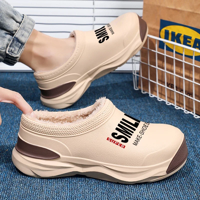 

Velvet and Thickened Couple Shoes 2023 Winter New Style EVA Cotton Slippers for Men and Women Casual Fashionable and Warm Shoes