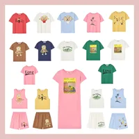 2025 Summer TAO Baby Boys Cartoon T Shirts Shorts Suits Kids Cotton Clothes Children’s Clothing Overalls Toddler Girl Vest Sets