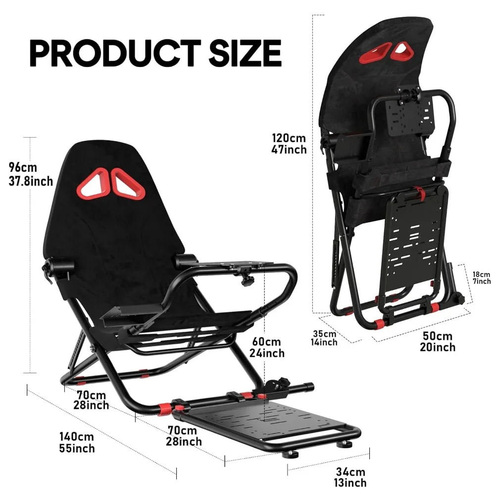 Racing Simulator Cockpit for G920 G29 G923, Racing Simulator for Thrustmaster T248X T248 T300 T150 458 TX Xbox PS5 PS4 PC 6