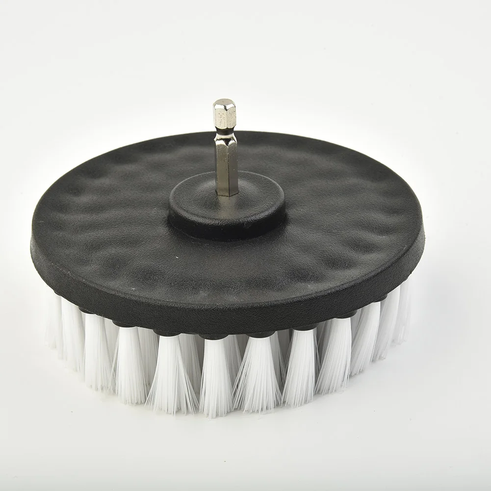5 Inch White Car Wheel Electric Cleaning Drill Brush Soft Brush Decontamination For Glass Furniture Tire Cleaning car cleaning accessories,wheel cleaning brush,car cleaning tool,wheel brush,wheel tire cleaning brush,electric scrubber brush,drill brush attachment set