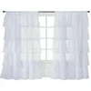 Sheer Voile Tulle Window Curtains, One Panel, Maiden Ruffle Style, Fashion sheer window treatments 1