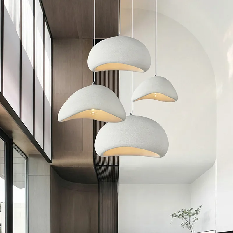 

Nordic Minimalism Wabi Sabi LED Pendant Lamp Loft Pendant Light Suspension Luminaire For Kitchen Island Dining Room Restaurant