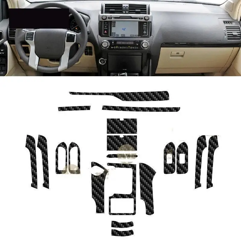 

For Toyota Prado 2011-2017 Car interior carbon fibre Film 5D PET Center console Anti scratch resist film Accessories refit PPF