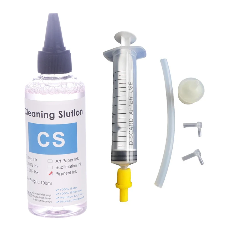 100ml DTF Ink Cleaner Cleaning Solution Liquid For DTF Printer Printhead Tube Cleaning