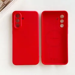Premium Liquid Silicone Magnetic Wireless Charging Case - Magsafe Compatible - Galaxy S23 Ultra (China Red)