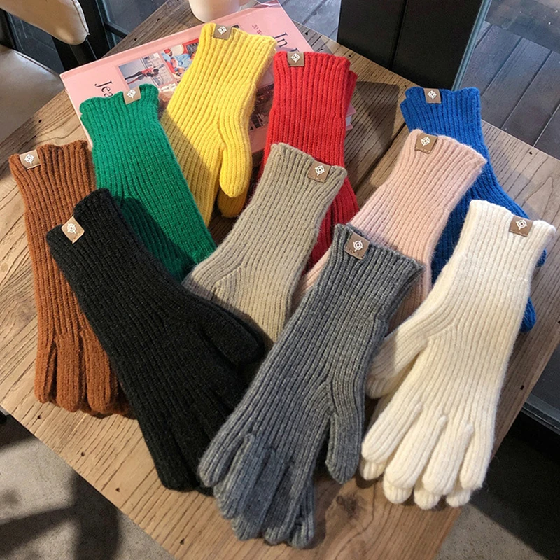 

Women's Winter Gloves Cute Plush Warm Riding Gloves Women Solid Gloves Womens Gloves Fluffy Work Kids Winter Gloves