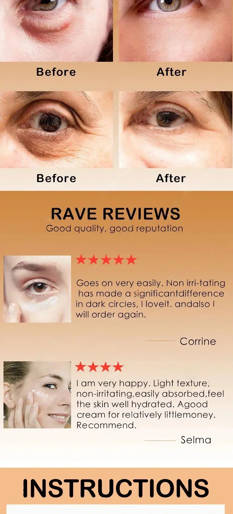 Description Picture 6 of item26 Anti-Aging Moisturizer Eye Cream Dilutes Around The Eyes To Remove Dark Circles, Eye Bags, Collagen Firming Eye Cream