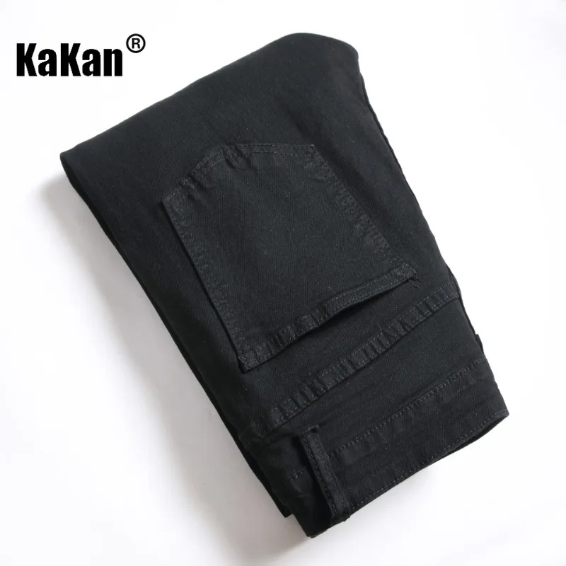 Kakan Europe and America's New Worn-out Jeans for Men, Trendy Casual Long Jeans with Small Legs K9-129-1