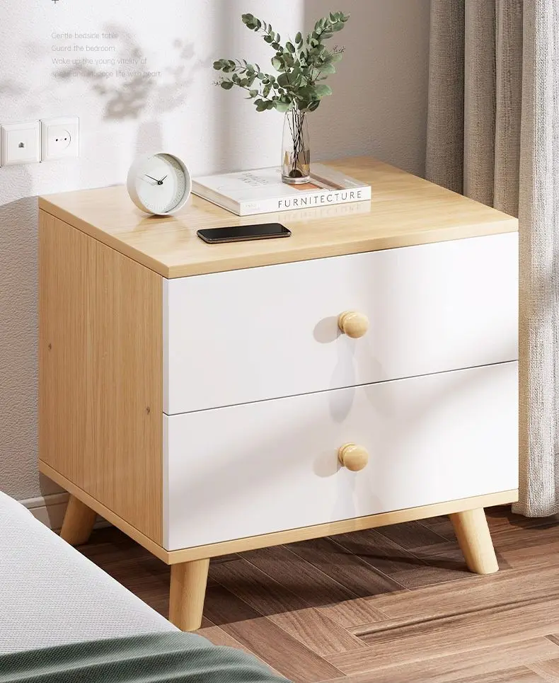 Bedside Table Storage Small Cabinet Simple Modern Bedside Cabinet Small Bedroom for Rental Room Simple Bedside Supporter