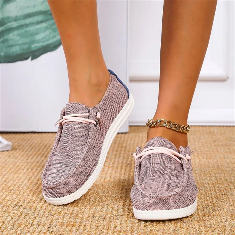 

Light Canvas Flat Summer Low Heels Sandals Shoe Shoes Woman Pumps Plus Size Women Cut Out Female Mujer Sapato Feminino