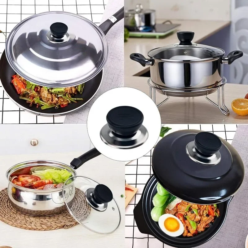 4/1pcs Kitchen Tools Replaceable Universal Pot Lid Handle Anti-scalding Pot Lid Handle Cover Head Kitchen Accessories