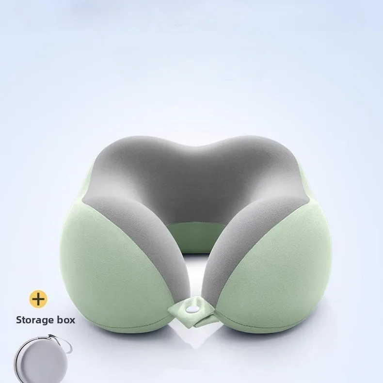 Ergonomic Memory Foam Neck Pillow with Travel Storage Bag