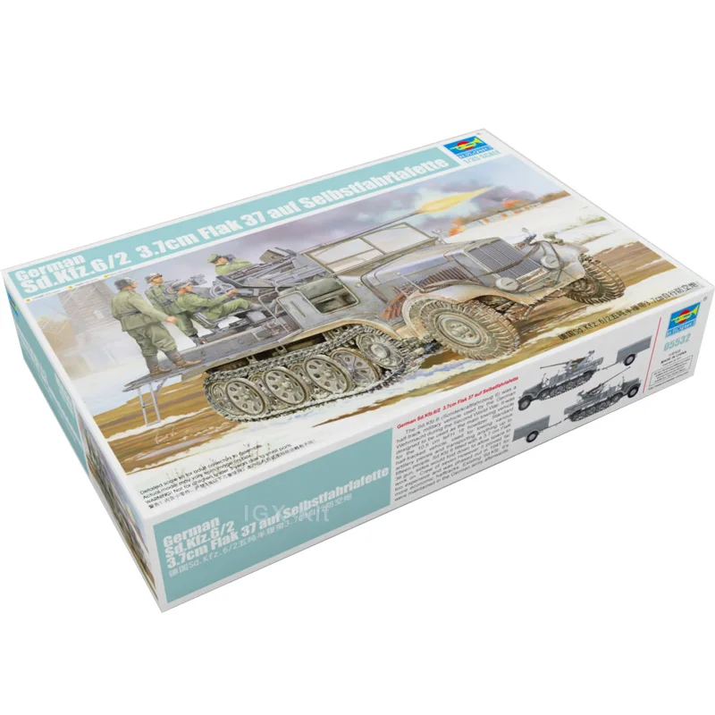 

Trumpeter 05532 1/35 German Sd.Kfz.6/2 3.7cm Flak 37 Self Propelled Anti Aircraft Gun Plastic Toy Assembly Model Building Kit