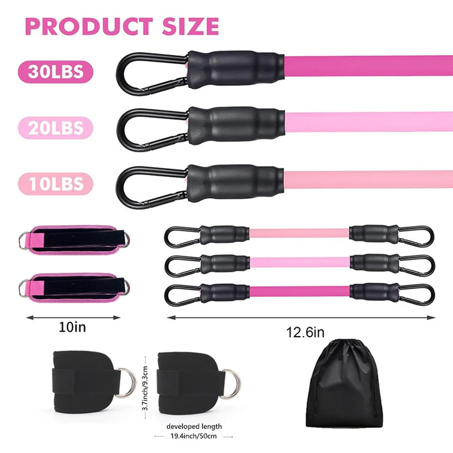 Resistance Bands with Ankle Straps 4