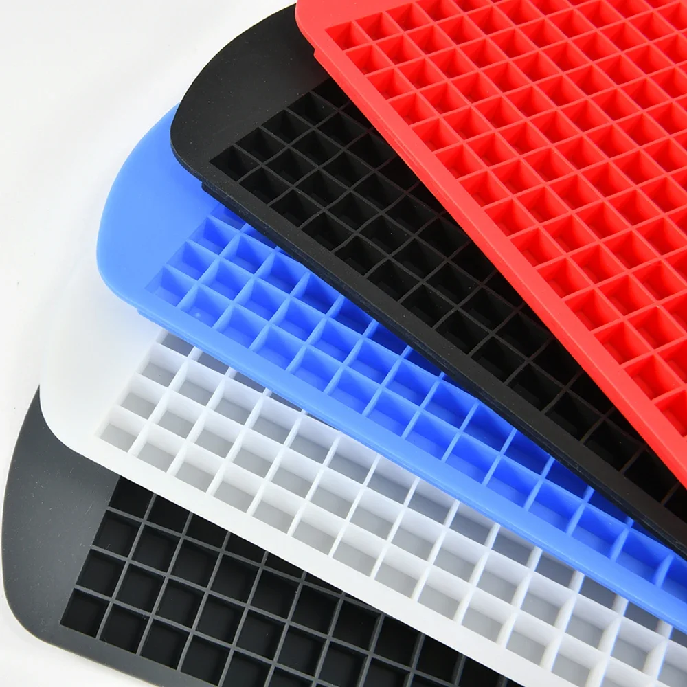 Food Grade 160 Cavity Silicone Bar Cube Tray Mini Cubes Small Square Mold Maker Ice Cube Mold ice mold