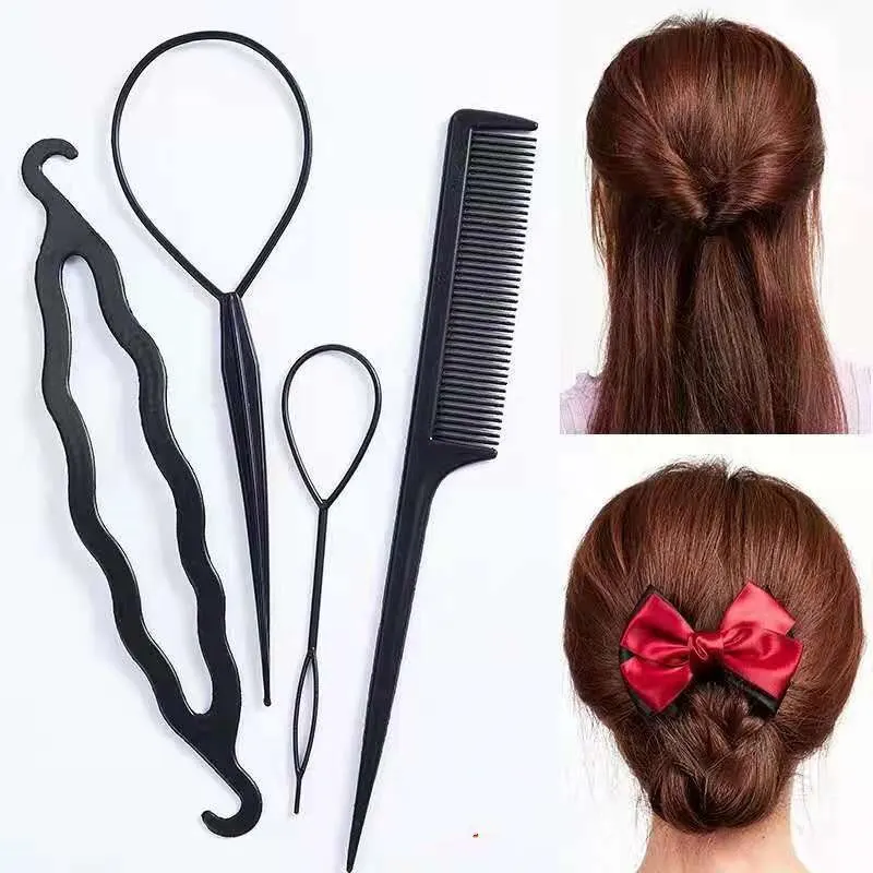 Tie up the Hair Artifact Hairpin Hair Comb Suit Children Editor Adult Curler Meatball Head Beauty Tools