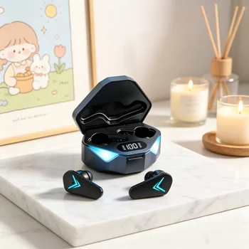 X15 TWS Gaming Earbuds Wireless Bluetooth Earphones With Mic Bass Audio Sound Positioning 9D Stereo Music HiFi Headset 1