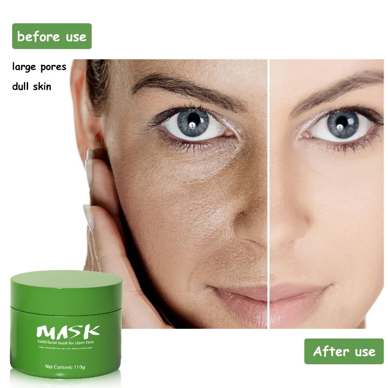 Face Mask 110g Green Tea Ice Muscle Mud Mask Deep Cleansing Remove Blackheads And Shrink Pores Mask Facial Skin Care