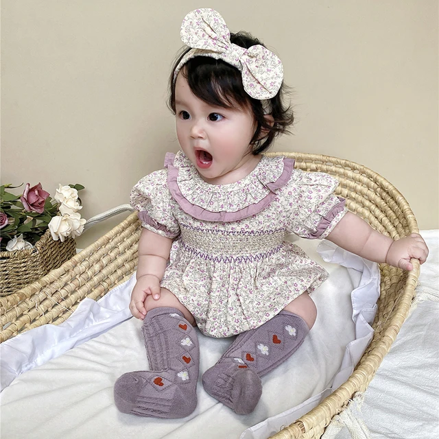 Vestido Bebe Niña 0-3 Meses Vestido Floral De Verano Para Bebé