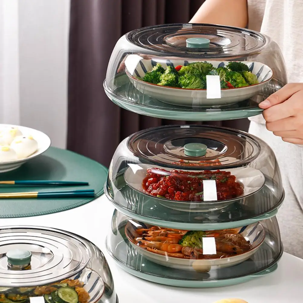 

Transparent Insulation Dish Cover Multi-Layer Easy-to-Clean Food Preserver Vegetable Cover For Home Use
