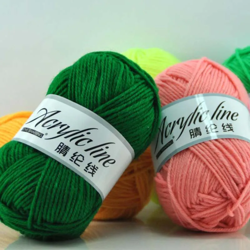 50g / Ball Acrylic Wool Warm DIY Knitting Soft Baby Sweater Hat Knitting Children Adult Scarf Super Soft Cotton Thread 64 Colors 4