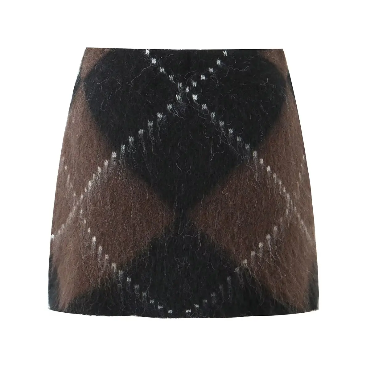 KONDALA Vintage Plaid Stricken Lose Anzüge Rollkragen Langarm Lose Pullover Mantel Mini Röcke Mode 2025, Herbst Winter Sets – Detail 13