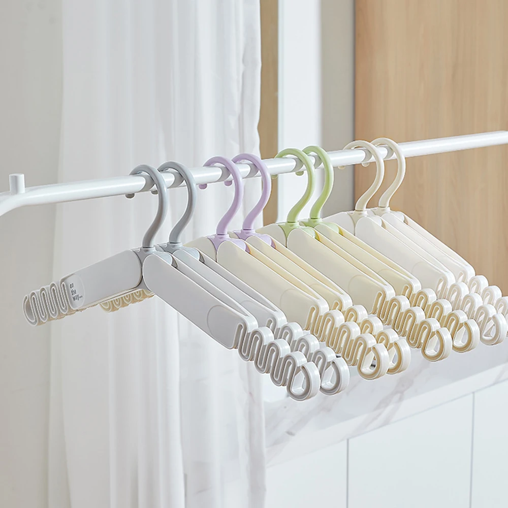 20 Grucce Pieghevoli Da Viaggio - Appendini Portatili In Plastica 5 Colori - Salvaspazio Per Casa E Campeggio - 2