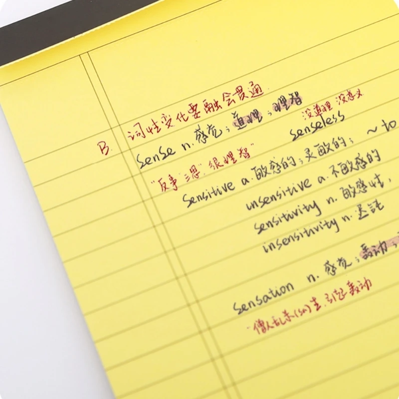 법적 메모장, 가정용 87HC용 괘선 쓰기 패드 두꺼운 종이 빈 법적 패드 팩