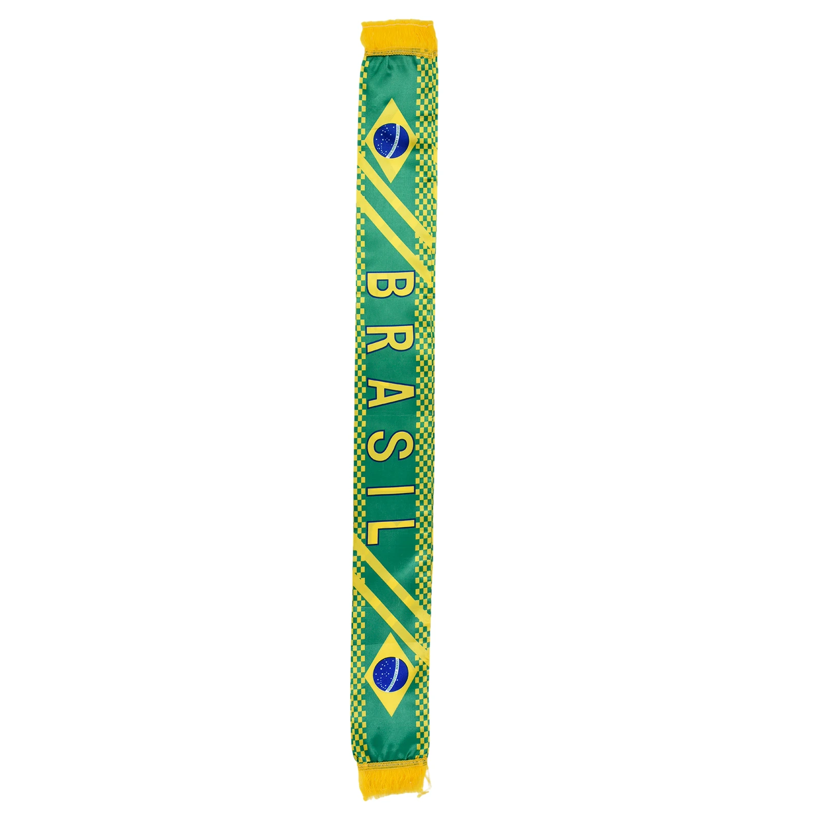 2022 World Competition Cup Football Scarf Screen Print Polyester Brasil Fans Scarf 2022 Brazil Flag Scarf Screen Print Polyester