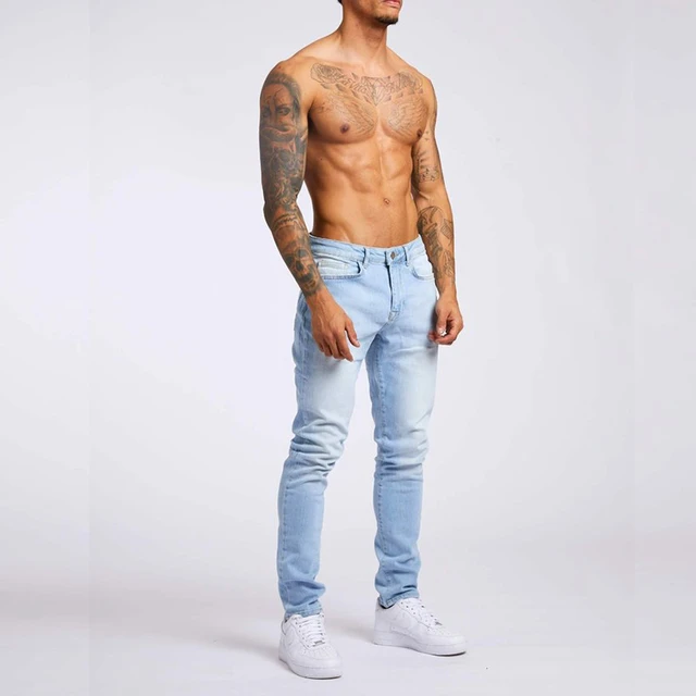 Mens Side Pocket Pencil Jeans Skinny Casual Hip Hop Denim Pants Angled  Cargo Trousers Joggers Black at Amazon Mens Clothing store