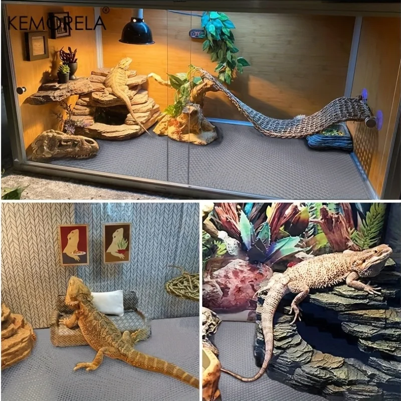 KEMORELA Reptile Carpet Terrarium Liner Bedding Reptile Substrate Mat Safe And Comfortable Cage Mat For Snake Lizard