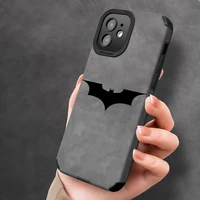 Luxury Leather Lambskin Shockproof Phone Case for IPhone 17 16 Pro Max Air 15 14 13 Max Black B-BatmanS Classic - Image 3