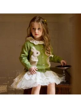 Cozy Jacquard Girls Cardigan 1