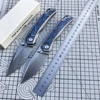 M390 Steel Folding Knife Titanium Alloy Handle Bearing System Outdoor Survival Hunting Knife Camping Hiking Defense Tool 1