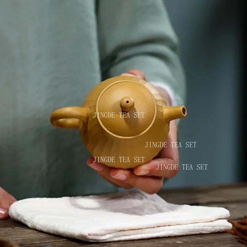 230ml Authentic Yixing Purple Clay Teapot Section Mud Dragon Eggs Beauty Kettle Chinese Zisha Tea Set Custom Filter Tea Infuser