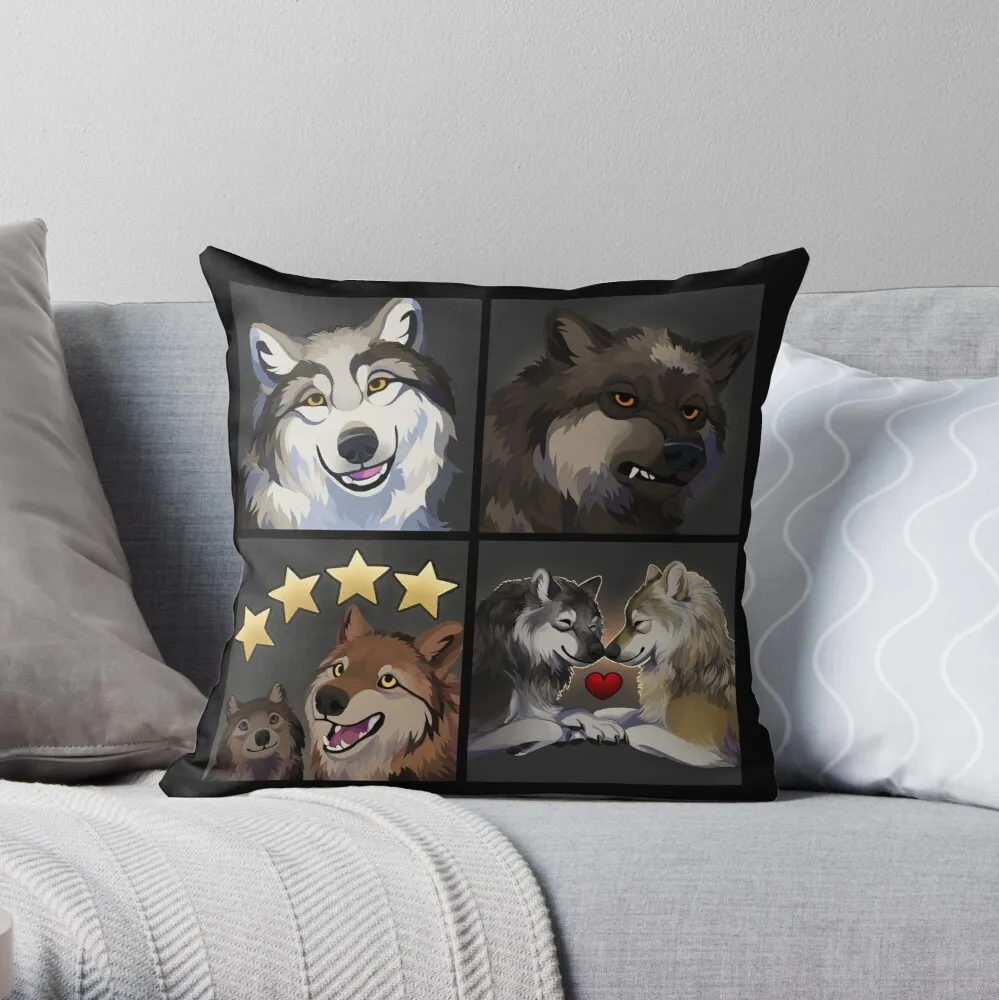 

WolfQuest Find a Mate Throw Pillow Sofa Pillow Cover