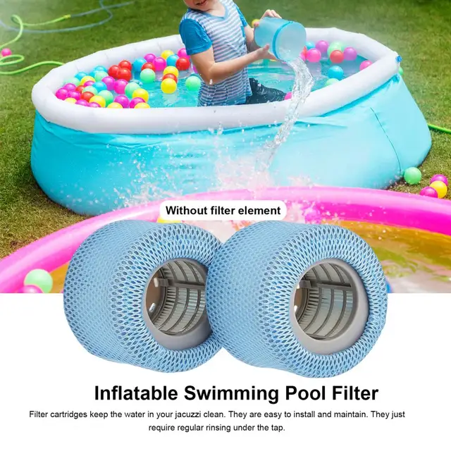 2Db/Beállított Medence Szűrő Háló Újrafelhasználható Sűrű Gyakorlati Víztisztító Cserélhető Gyógyfürdőszűrő