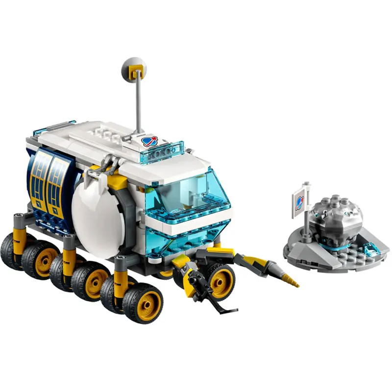 Moc 343Pcs City Moon Space Lunar Roving Vehicle Model Building Blocks Compatibile Con 60348 Mattoni Giocattoli Regali Di Compleanno Bambini