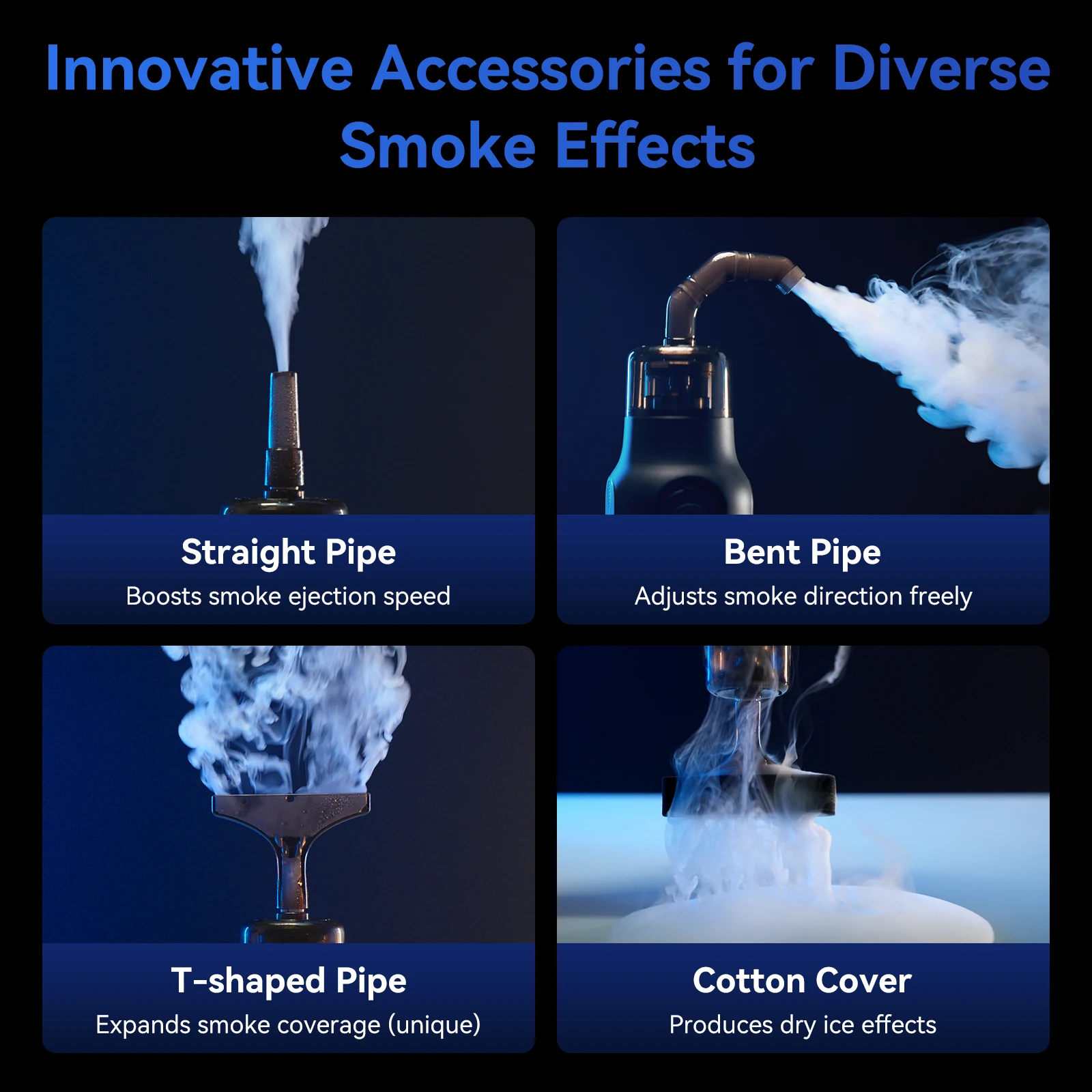 “آلة دخان محمولة TELESIN مع تأثيرات ودخان عن بعد ل...