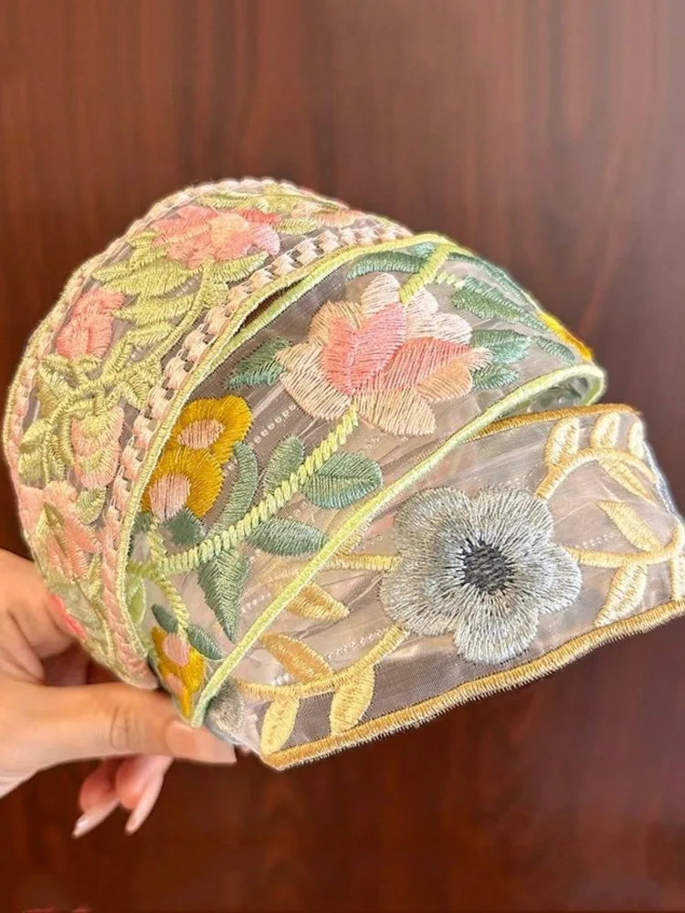 Embellished Slim Knot Headband-Glowing Gardens